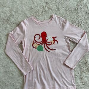 Tea Collection Soft Pink octopus eating ice cream Tee